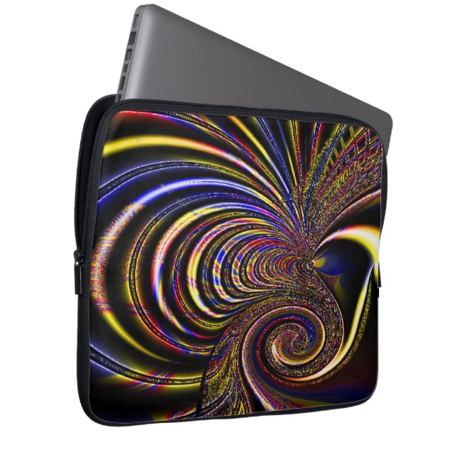 Bolsa electrónica de espiral fractal diseñada (13" (Anverso derecho)