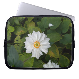 Bolsa electrónica de flor blanca