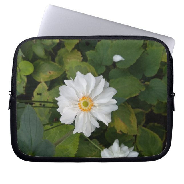 Bolsa electrónica de flor blanca (Frente)