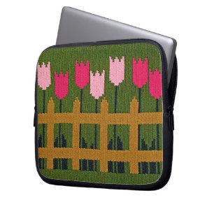 Bolsa electrónica de impresión de crochet artesana