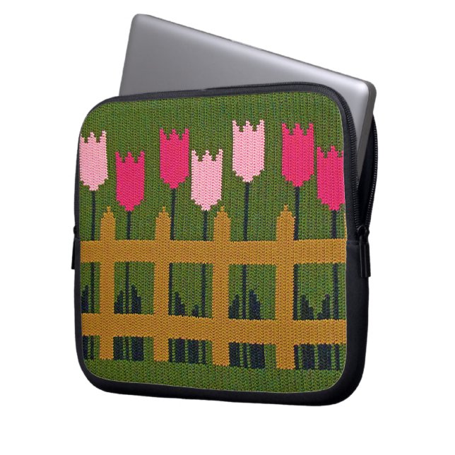 Bolsa electrónica de impresión de crochet artesana (Anverso izquierdo)