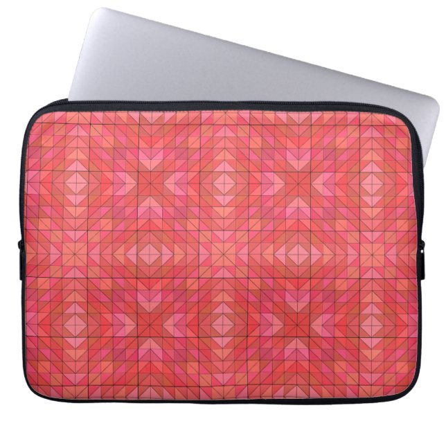 Bolsa Electrónica De Moda Con Triángulos Rojos (Frente)