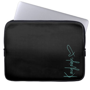 Bolsa electrónica de nombres de guiones en negro y