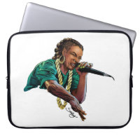 Bolsa electrónica de rapper mujer afroamericana