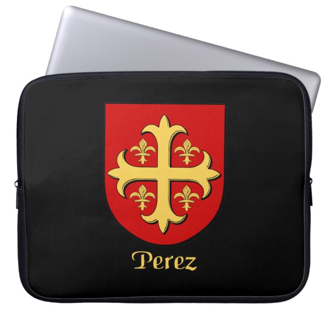 Bolsa electrónica del Escudo de la Familia Perez (Frente)