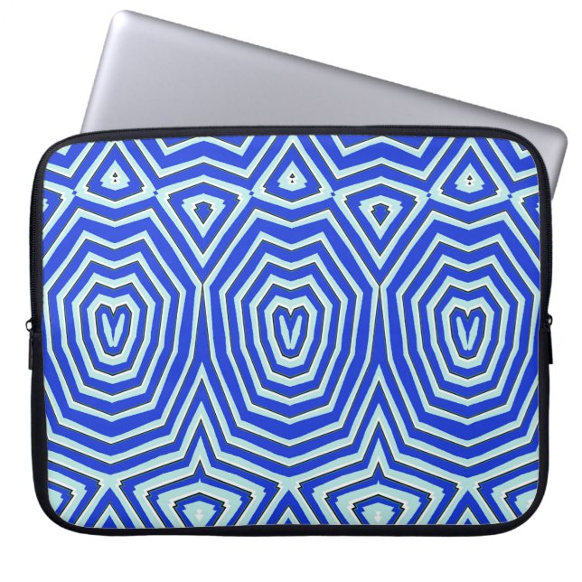 Bolsa electrónica, diseño azul clásico de chavron (Frente)