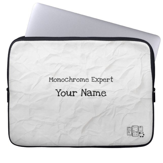 Bolsa electrónica experta monocromática personaliz (Frente)