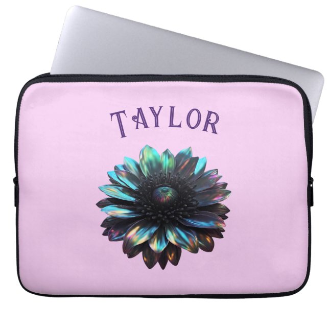 Bolsa electrónica holográfica de Dahlia negra (Frente)