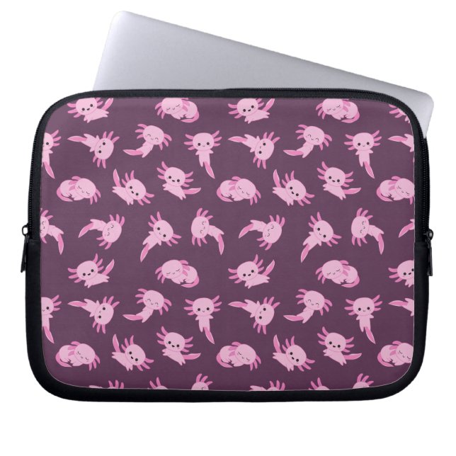 Bolsa electrónica Kawaii rosa Axolotl (Frente)