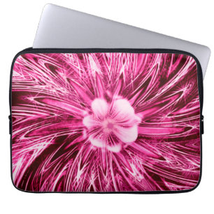 Bolsa electrónica Líneas abstractas Flor púrpura