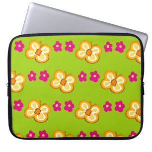 Bolsa electrónica mariposa y flores