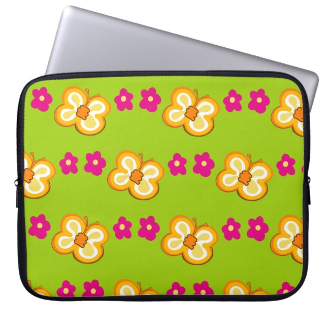 Bolsa electrónica mariposa y flores (Frente)