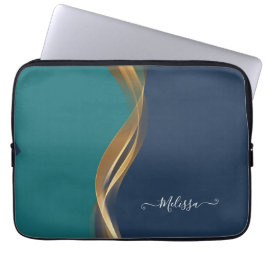 Bolsa elegante de electrónica Verde azulada azul c