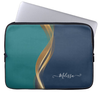 Bolsa elegante de electrónica Verde azulada azul c