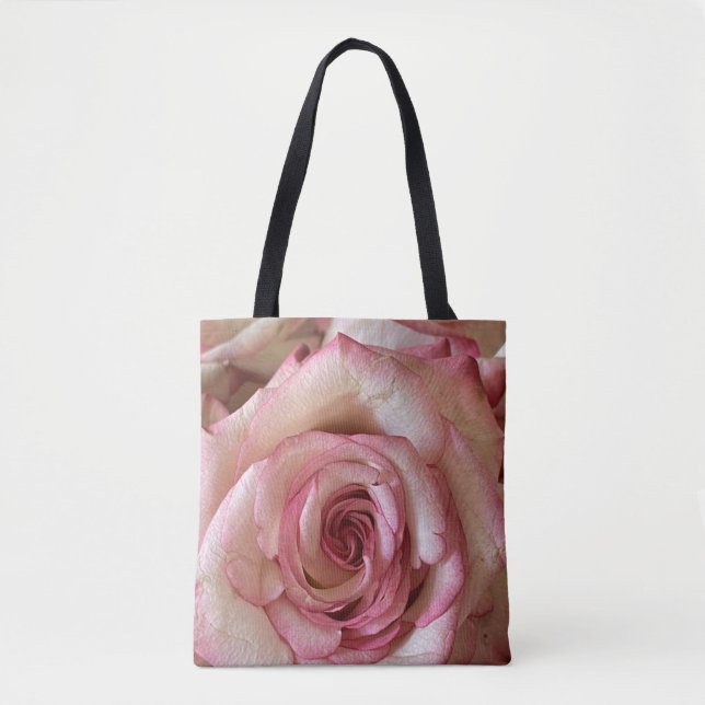 Bolsa elegante de hombro con rosa blanca con punta (Anverso)