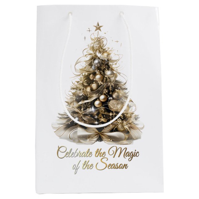 Bolsa elegante de regalo de árbol de Navidad (Anverso)