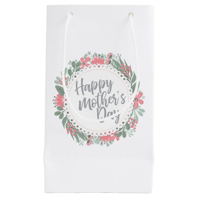 Bolsa elegante de regalo de flores del Día de la M (Anverso)