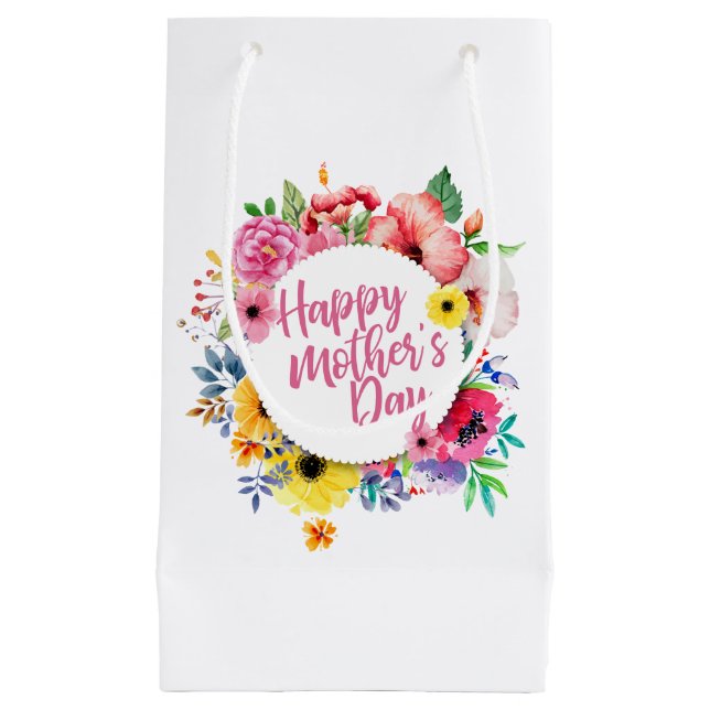 Bolsa elegante de regalo de flores del Día de la M (Anverso)