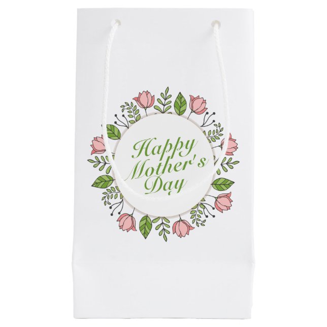 Bolsa elegante de regalo de flores del Día de la M (Anverso)