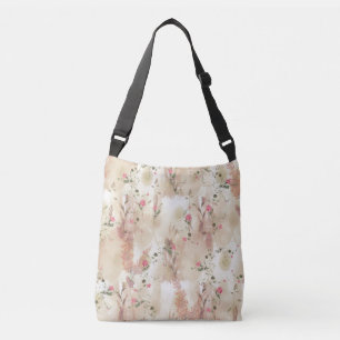 Bolsa elegante del travesaño botánico de tono neut