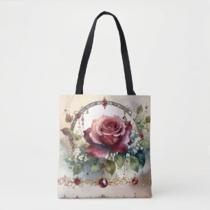 Bolsa Elegante Nostálgica Romántica Rosa Roja