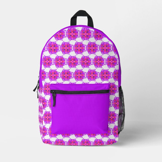 Bolsa escolar de flores de Mauve (Anverso)