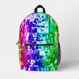 Bolsa escolar de graffiti arco iris