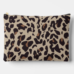 Bolsa estética de leopardo marrón