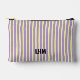 Bolsa Estilosa con Raya de Lavanda Beige Vintage N