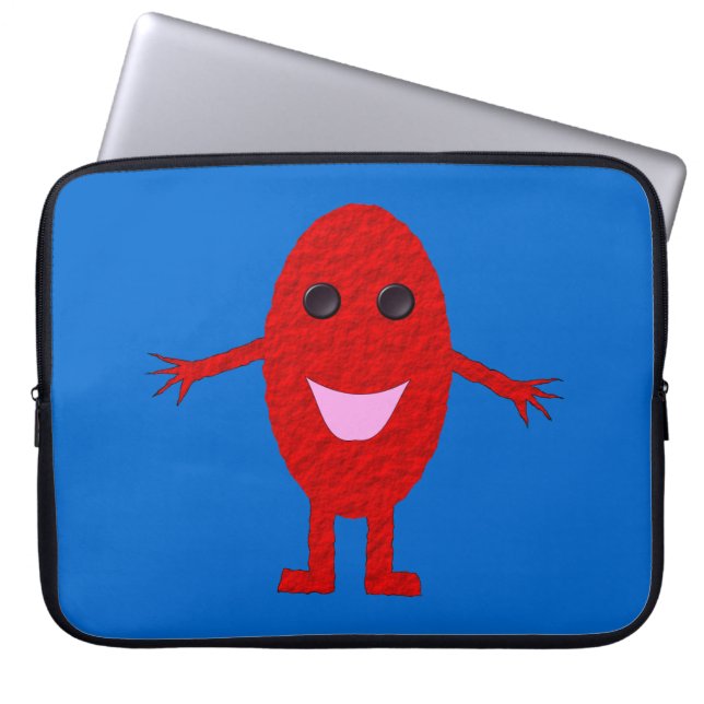 Bolsa feliz para portátil de uva roja (Frente)