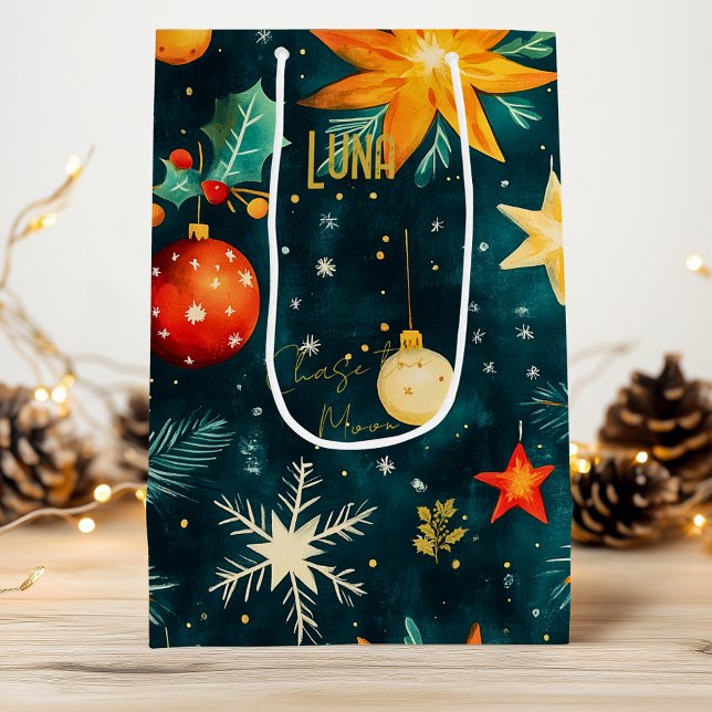 Bolsa festiva de oro y verde oscuro personalizado (Subido por el creador)
