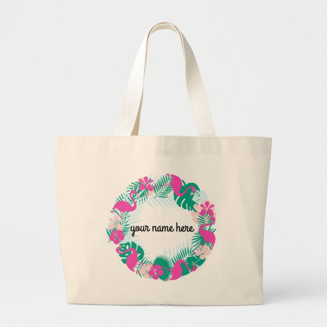 Bolsa Flamingo Tote Personalizada (Frente)