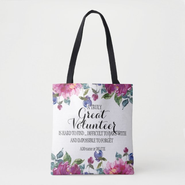 Bolsa floral de agradecimiento a voluntarios  (Anverso)