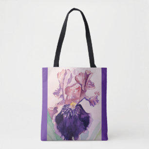 Bolsa Floral De Flor Iris De Color Púrpura Glorio