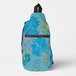 Bolsa floral de hondas azules en flor