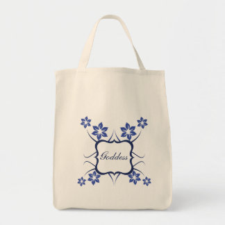 Bolsa floral de la diosa, azul vibrante