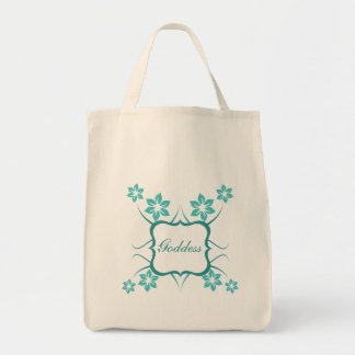 Bolsa floral de la diosa, turquesa