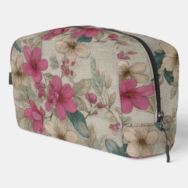 Bolsa Floral Gris Elegante (Esquina derecha)