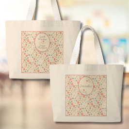 Bolsa floral personalizada para maestros de vuelta
