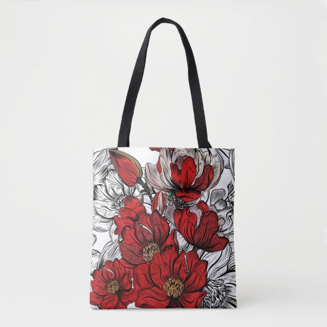 Bolsa Floral Tote de Bonito (Anverso)