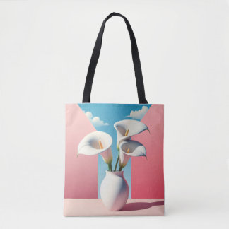 Bolsa Floral Tote - Diseño de maceta de flor.