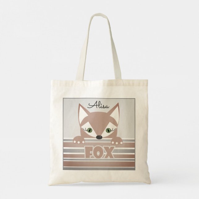 Bolsa Fox Tote pequeña y curiosa (Reverso)