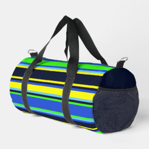 Bolsa franja de corte de impresión a rayas azules,