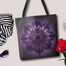 Bolsa gótica morada de la tota de Mandala
