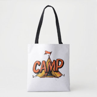 Bolsa gráfica de campamento de verano retro
