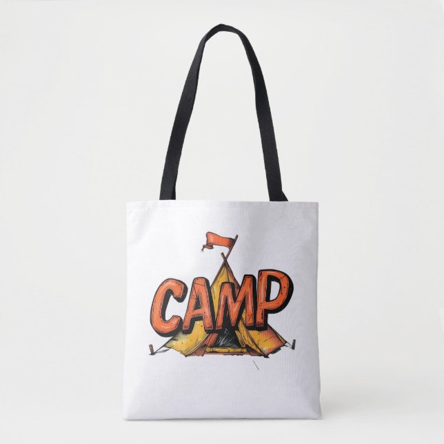 Bolsa gráfica de campamento de verano retro (Anverso)