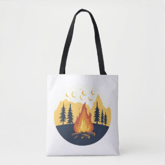 Bolsa gráfica de campamento de verano retro