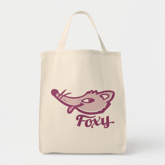 Bolsa gráfica rosa Foxy (Frente)