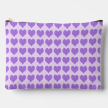 Bolsa Grande de Accesorios Corazones Morados