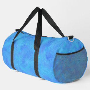 Bolsa grande de lona con patrón abstracto azul